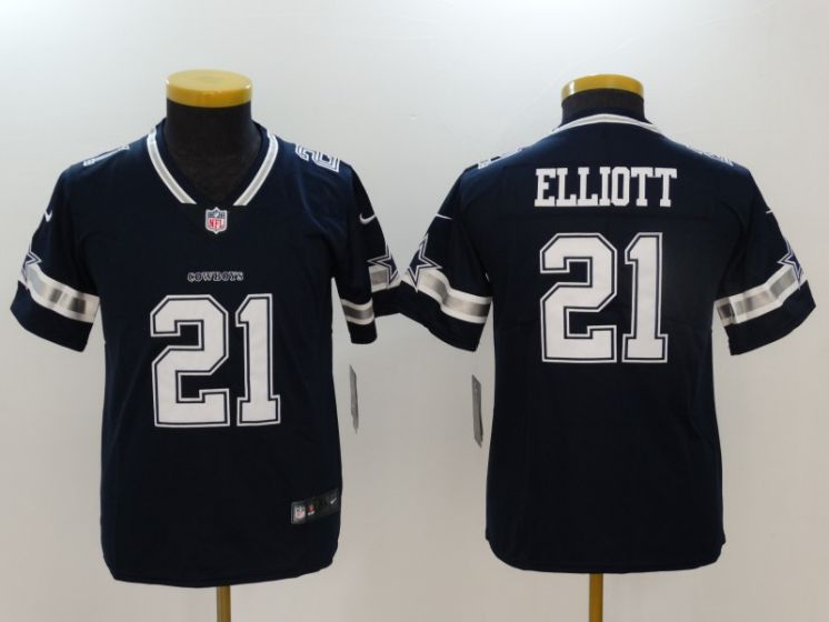 Youth Dallas Cowboys #21 Elliott Blue Nike Vapor Untouchable Limited NFL Jerseys->women nfl jersey->Women Jersey